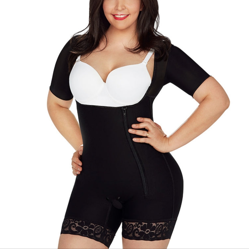 Forma Tu Cuerpo Colombian Girdle Short Bodysuit With Arm Control